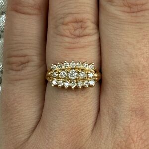 Stunning 14k Yellow Gold and Diamond Ring